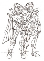 desenhos para colorir de cavaleiros do zodiaco omega