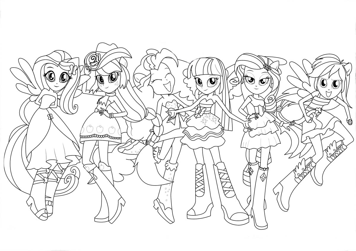 desenhos para colorir de equestria girls