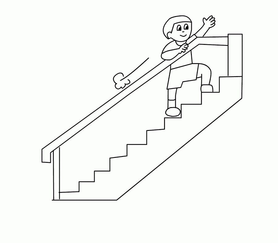 desenhos para colorir de escada