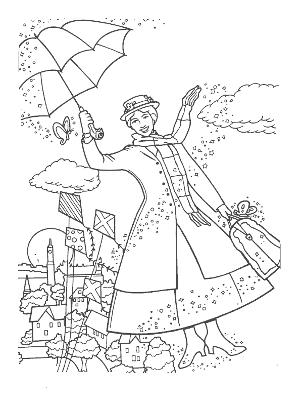 desenhos para colorir de mary poppins