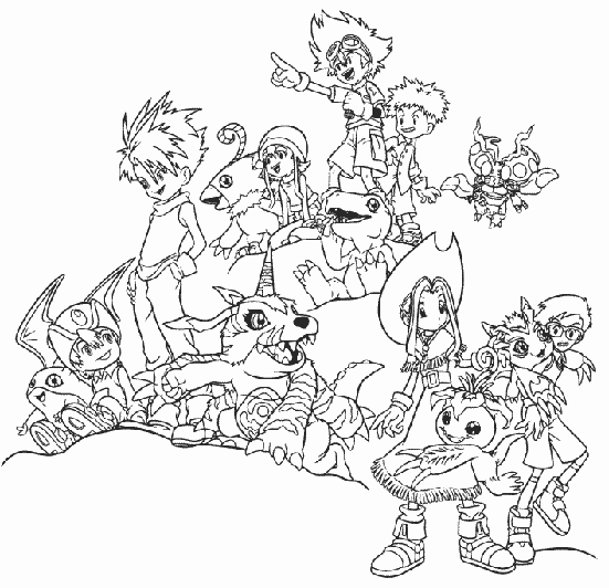 desenhos para colorir do digimon 2