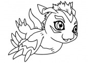 desenhos para colorir do digimon agumon