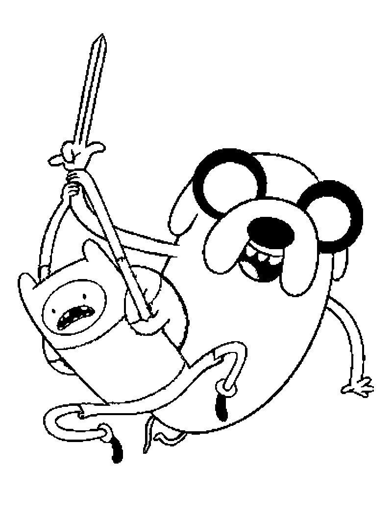 desenhos para colorir do finn e jake