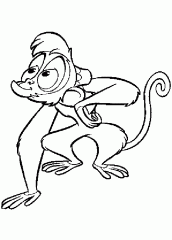 desenhos para colorir do macaco abu