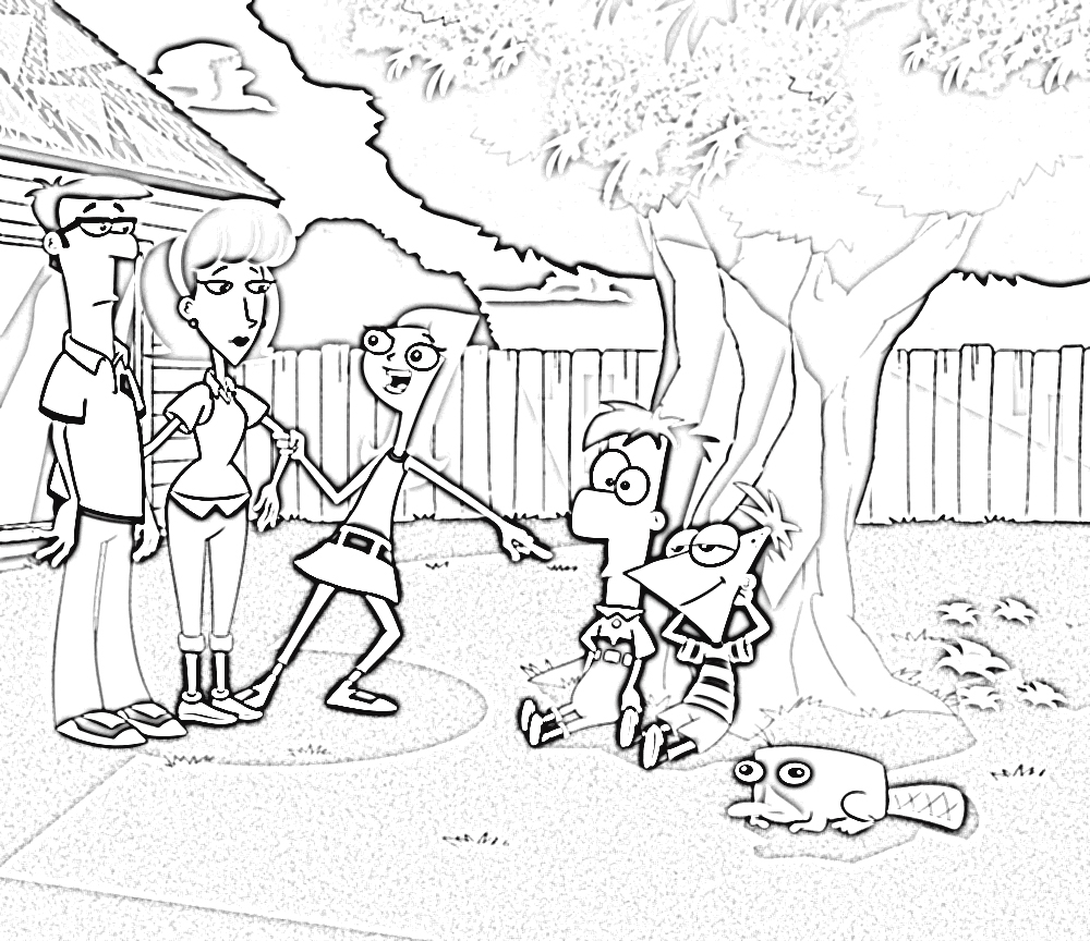 desenhos para colorir do phineas and ferb