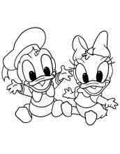 desenhos para colorir donald e margarida baby