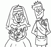 desenhos para colorir e imprimir de casamento