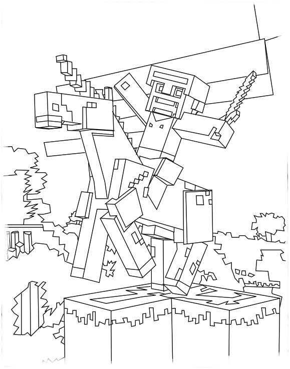 desenhos para colorir e imprimir minecraft