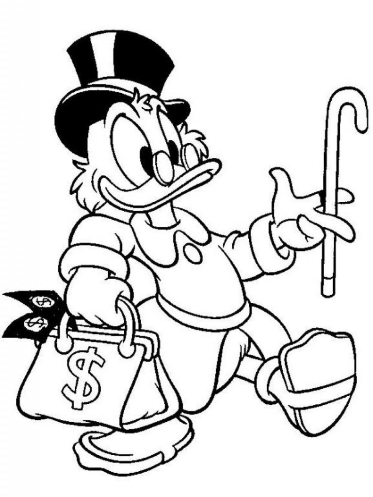 Desenhos para colorir do Tio Patinhas