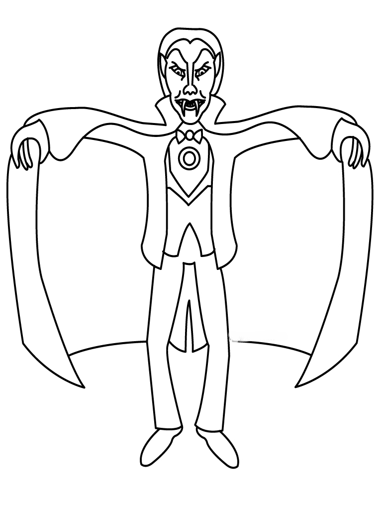 desenhos para colorir e imprimir vampiro