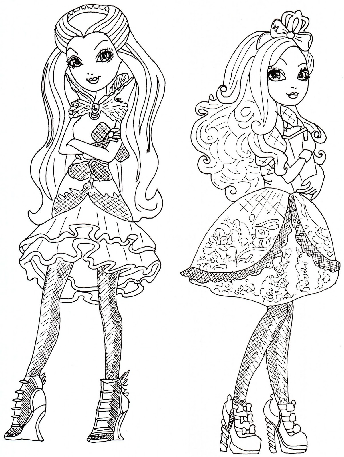 desenhos para colorir ever after high Apple White