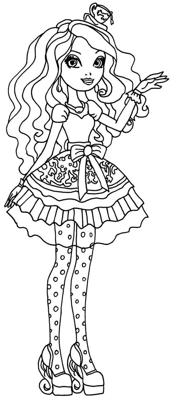 desenhos para colorir ever after high madeline-hatter