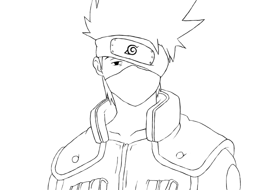 desenhos para colorir kakashi