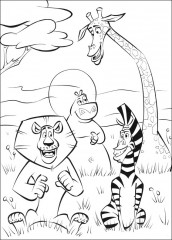 desenhos para colorir madagascar