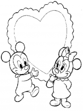 desenhos para colorir minnie e mickey baby