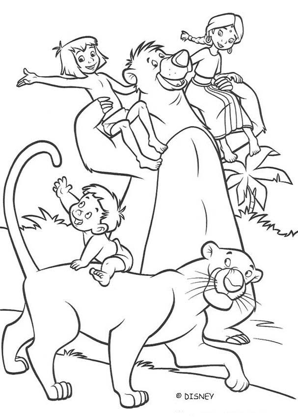 desenhos para colorir mogli livro da selva