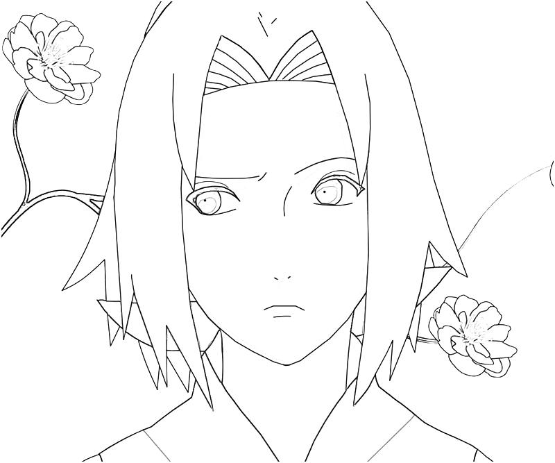 desenhos para colorir naruto sakura