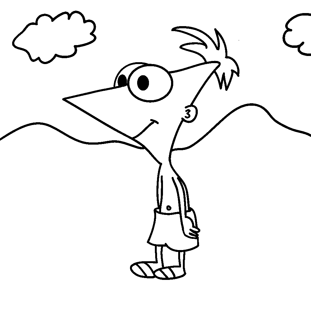 desenhos para colorir o phineas e ferb