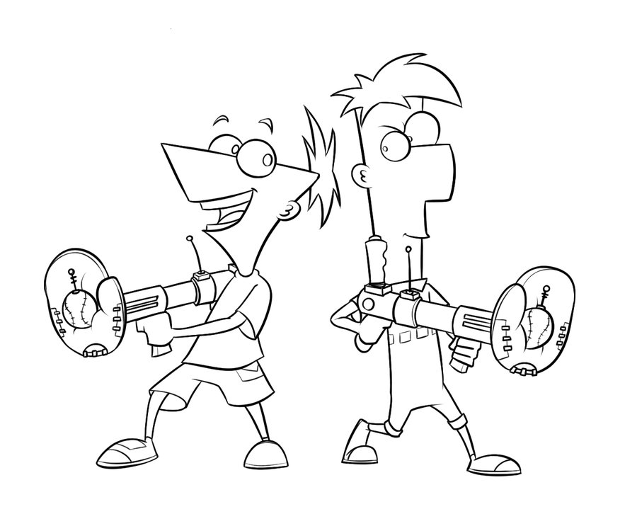 desenhos para colorir phineas e ferb