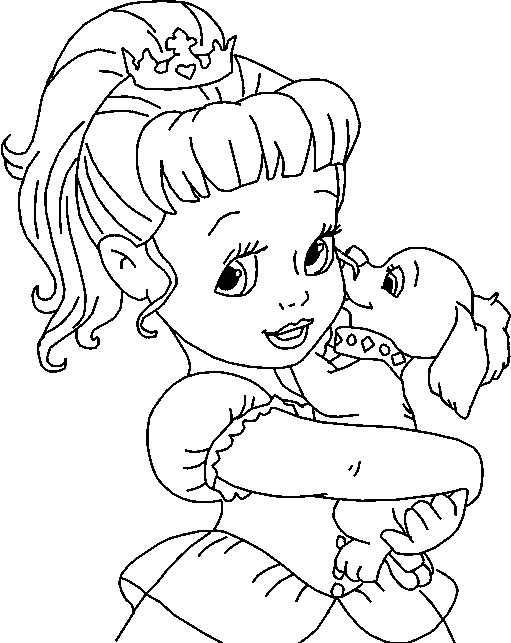 desenhos para colorir princesas baby disney