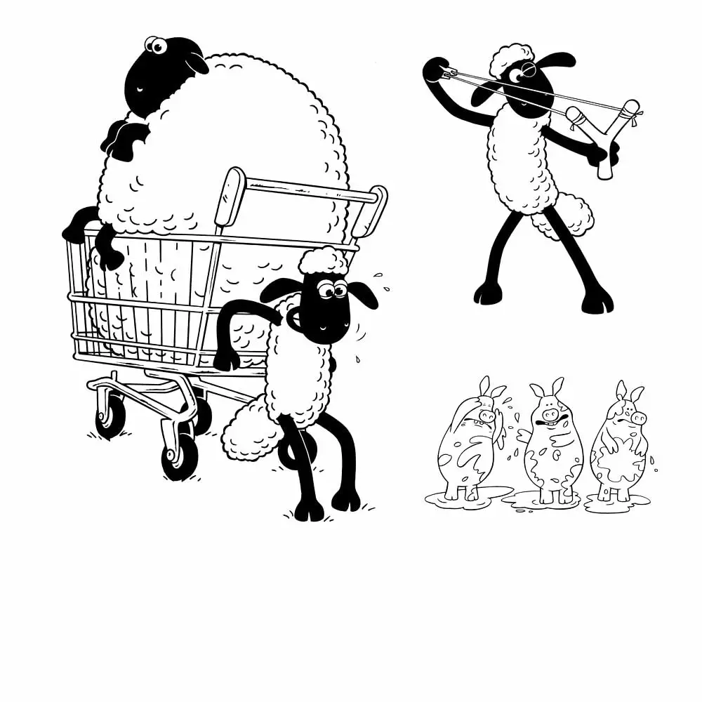 desenhos para colorir shaun o carneiro