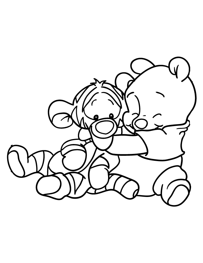 desenhos para colorir ursinho pooh baby