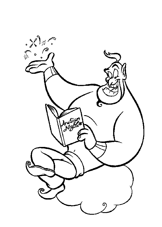 desenhos para imprimir genio do aladdin