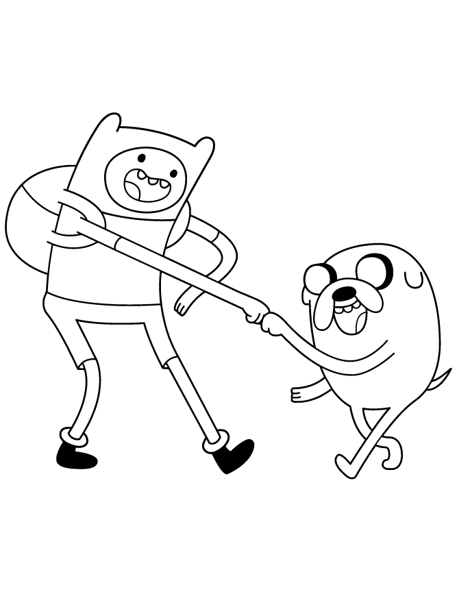 desenhos para imprimir jake e finn hora de aventura