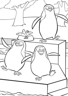 desenhos para imprimir pinguins de madagascar