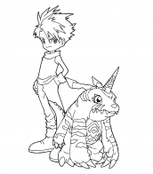 desenhos para pintar digimon