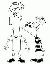 desenhos para pintar e imprimir do phineas e ferb