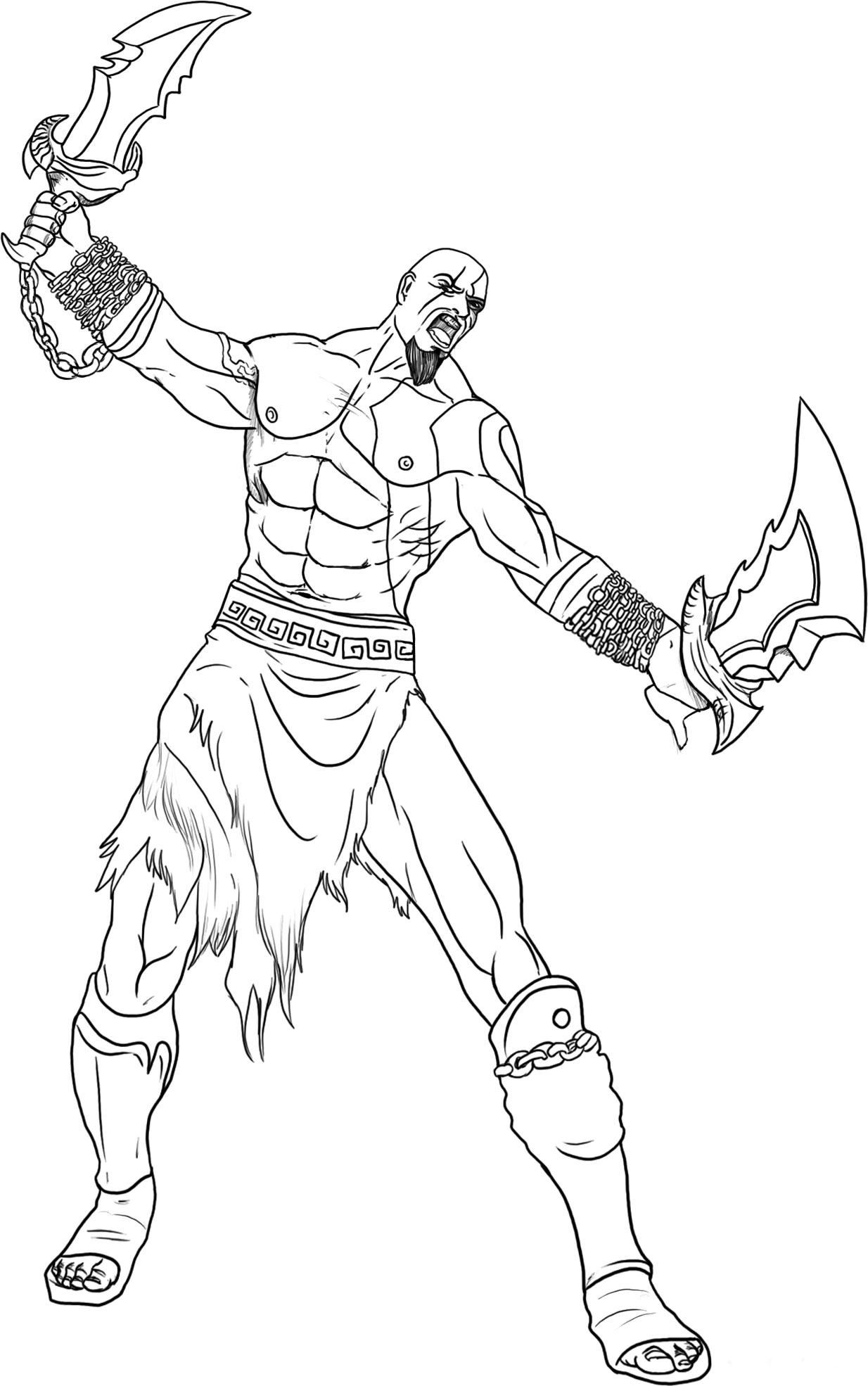 desenhos para pintar e imprimir god of war