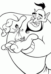 desenhos para pintar genio do aladdin