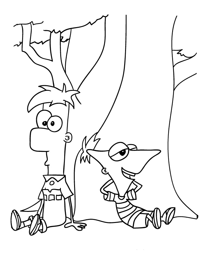 desenhos para pintar phineas e ferb