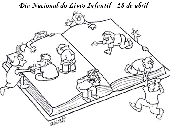 dia nacional do livro infantil para pintar