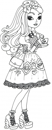 ever after high desenhos para pintar apple white