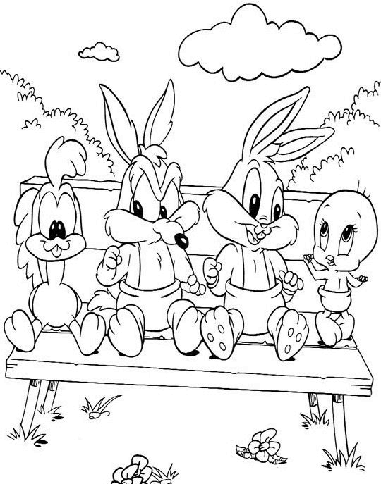 imagens de looney tunes baby para colorir