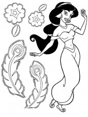 jasmine para colorir