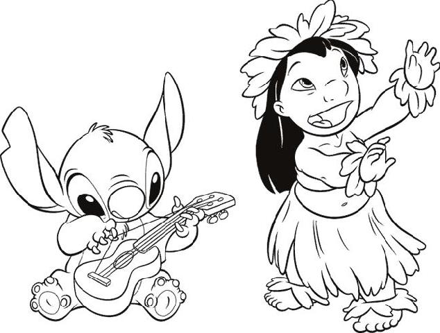 lilo e stit para colorir