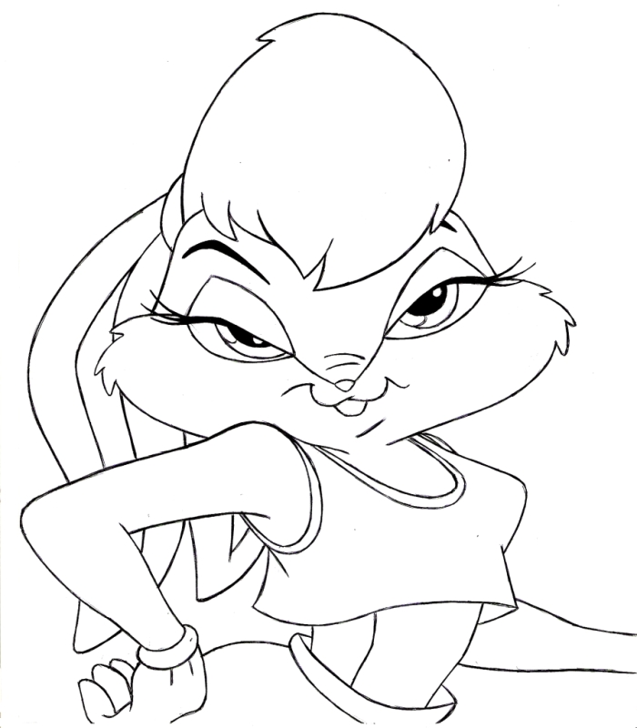 lola bunny looney tunes colorir