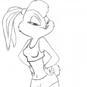 lola looney tunes para colorir