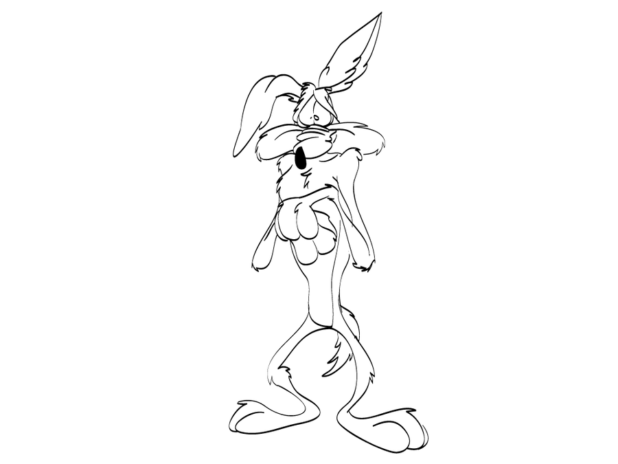 looney tunes coiote para colorir