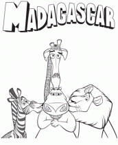 madagascar desenhos para colorir