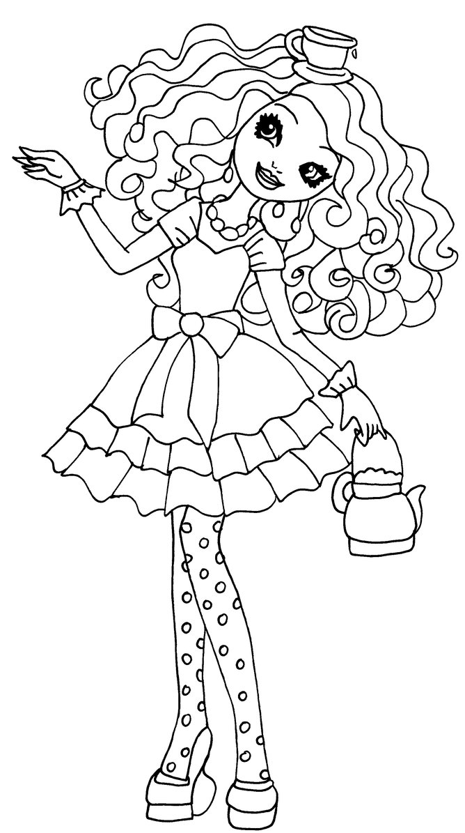 madeline hatter desenhos para colorir ever after high