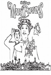 mary poppins desenhos para colorir