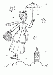 mary poppins imagens para colorir