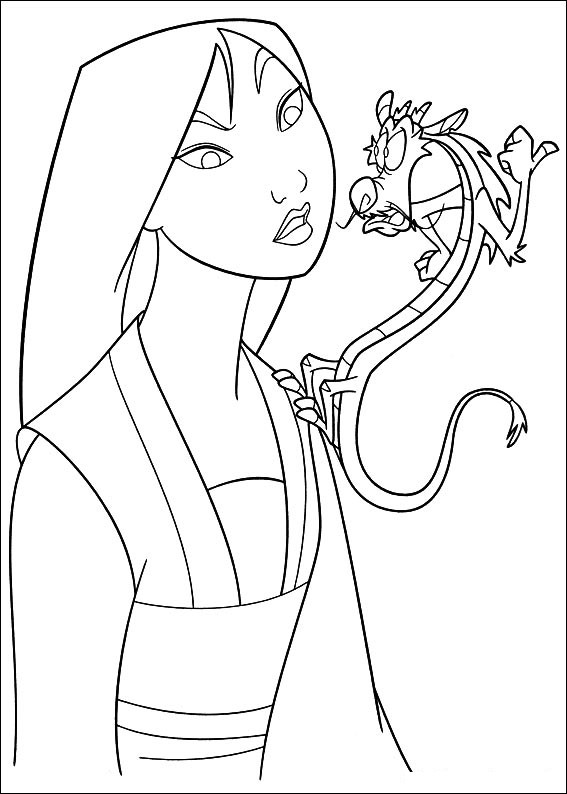 mulan imagens para colorir