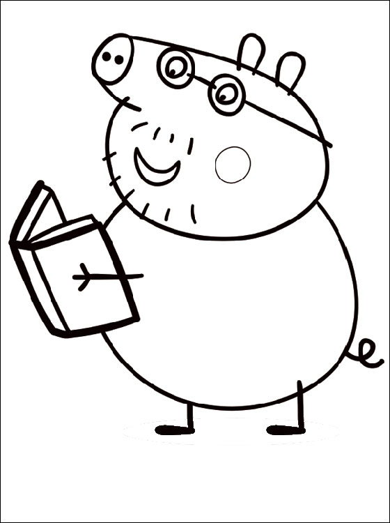 papai pig desenhos para pintar e imprimir