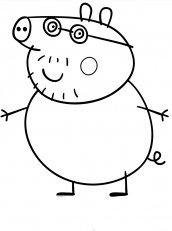 papai pig imagens para colorir