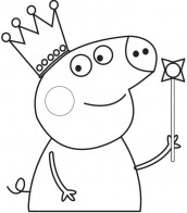 peppa pig princesa para colorir